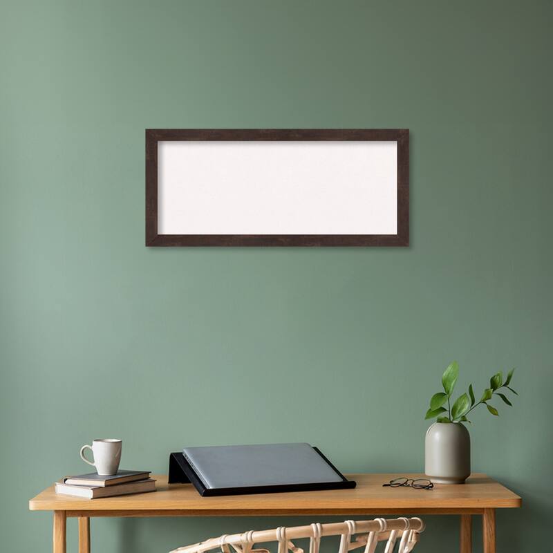 Fresco Wood Framed White Corkboard Bulletin Board