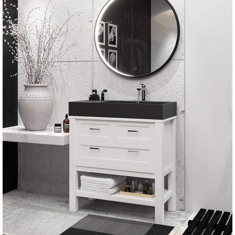 Amelia 36" - 72" Solid Surface Bathroom Vanity Top