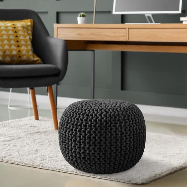 Round Ottoman Pouch REDEARTH Cylindrical Pouf Foot Stool Bean Bag