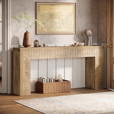 70.9-Inch Extra Long Console Sofa Table for Entryway Living Room - 11.4" D x 70.9" W x 33.4" H