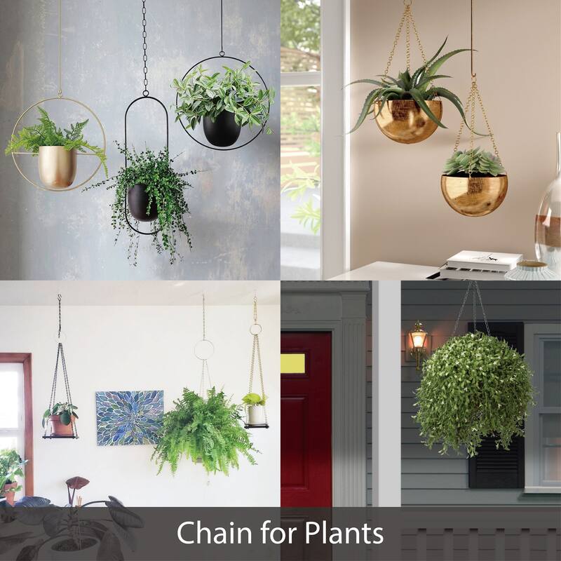 Aspen Creative 21108-81,Steel 6Ft. Chain&Connector,For Max.40lbs-Lighting Fixture/Swag Light/Plant in ORB finish,11 Gauge.