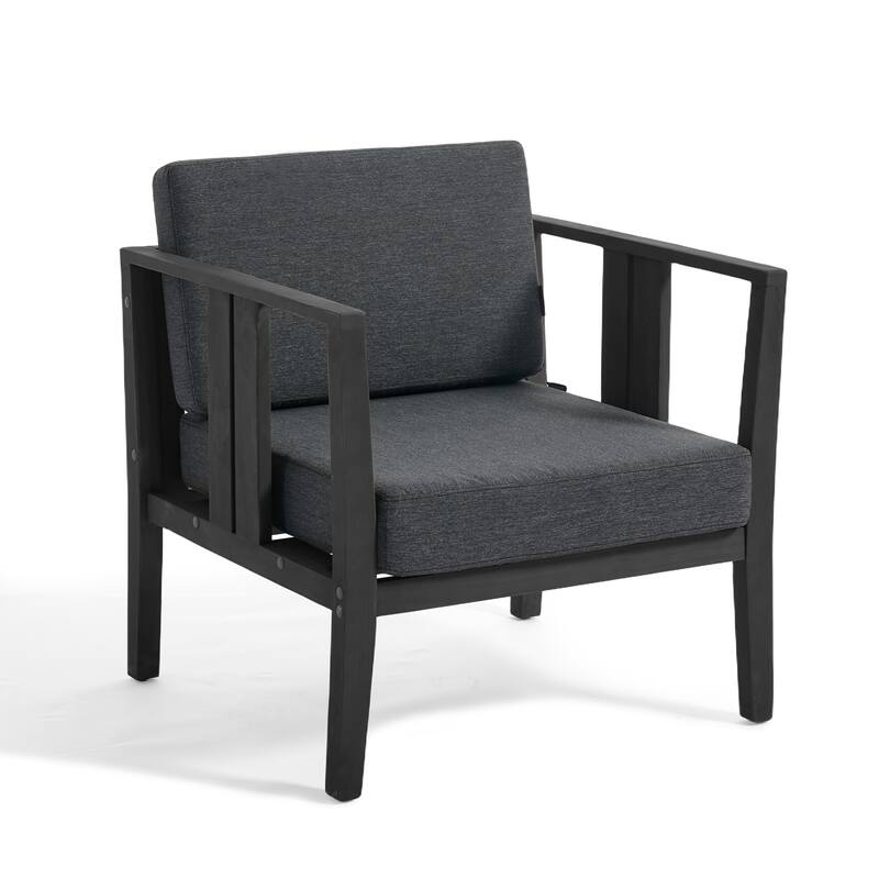 Outdoor Teak Solid Wood Patio Furniture Set Loveseat Armchair Table Collection