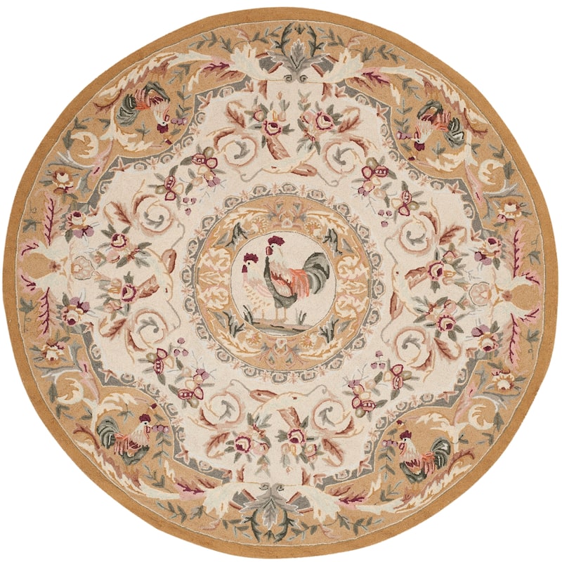SAFAVIEH Handmade Chelsea Myranda French Country Rooster Wool Rug