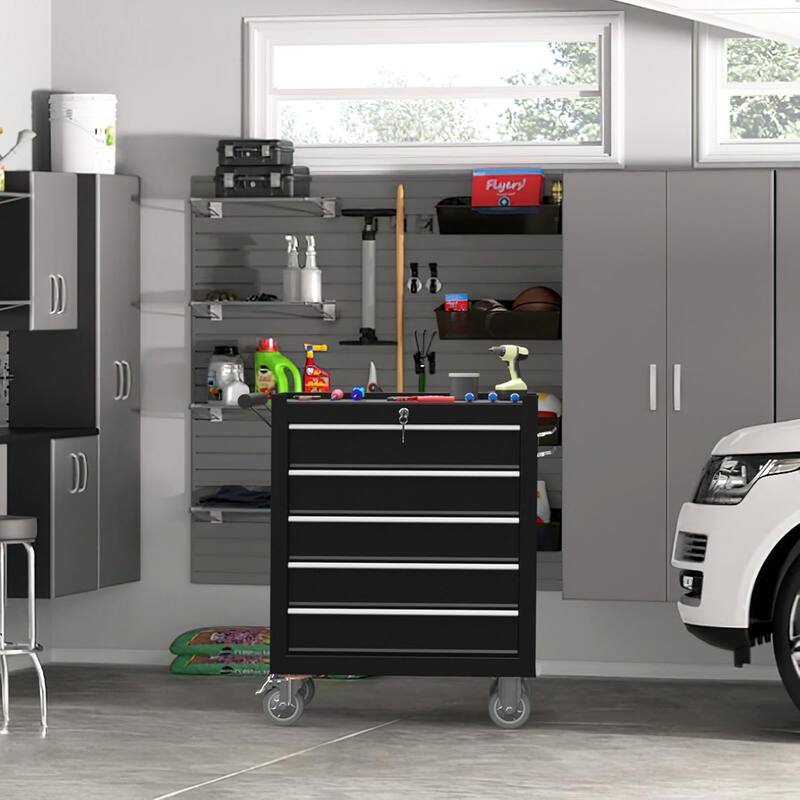 5-Drawer Rolling Tool Chest Storage Cabinet with Wheels