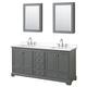 Option Dark Gray, Chrome Trim, White Quartz Top