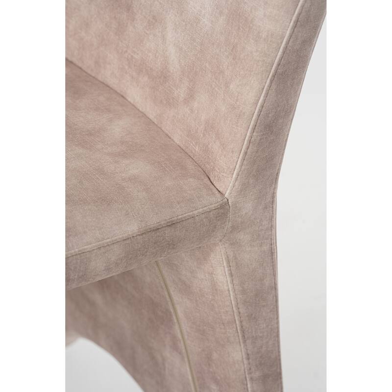 Modrest Ditka Modern Beige Velvet Dining Chair (Set of 2)