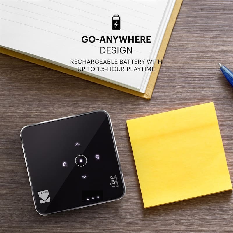 Kodak Luma 75 Ultra Mini DLP Pico Projector, 1080p Support - Black