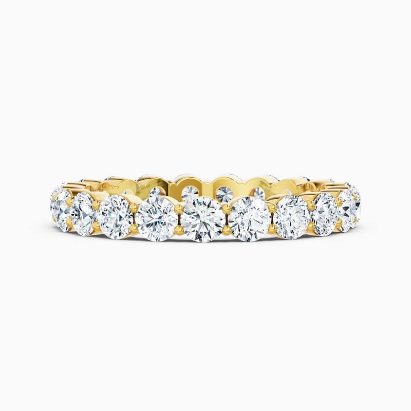 Auriya 14k Gold Round Lab Grown Diamond Eternity Band 2.00 - 7.00 ct. tw. (F-G, VS) - 2.10 ct. wt. - 4.5 - Yellow