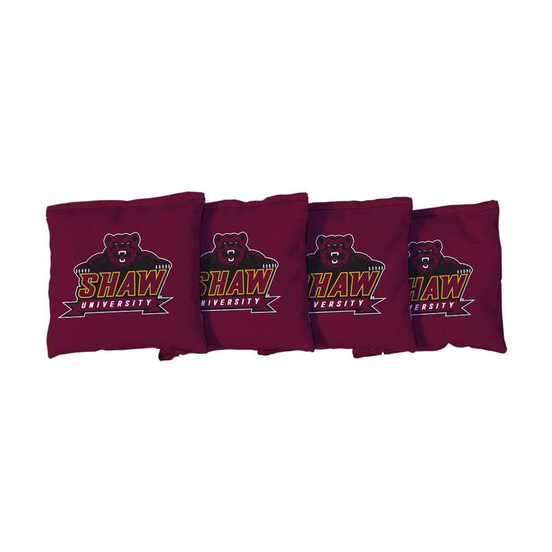 Shaw University SU Bears Cornhole Bags Red - Corn Filled