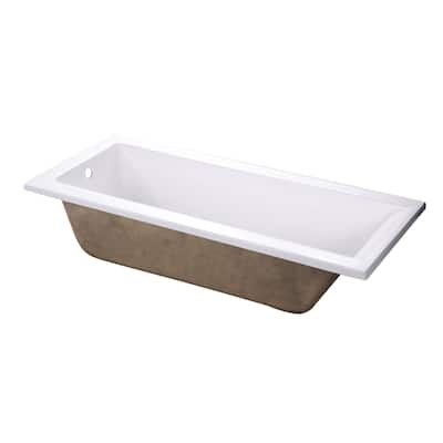 Kingston Brass 67" Drop In Acrylic Soaking Tub with Reversible Drain