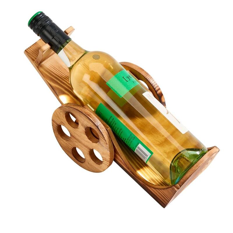 Wine Bottle Cart, 6" X 12" - 12" x 5" x 6"