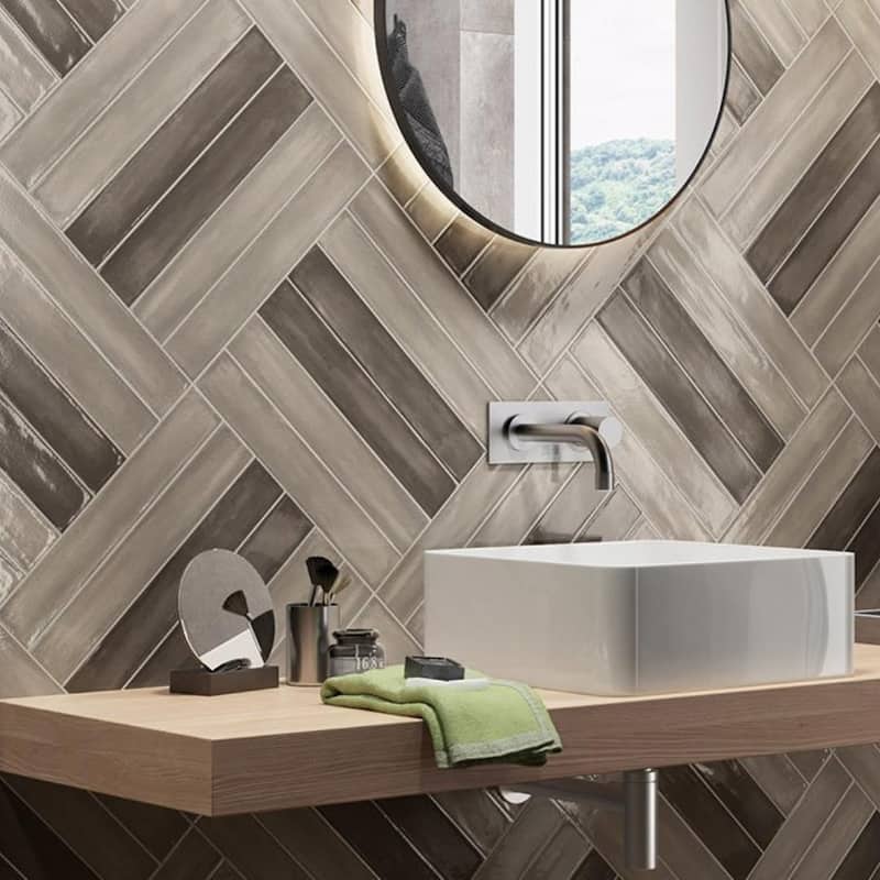Battery Park 2.31x14.44 Tortora Glossy Porcelain Subway Wall Tile