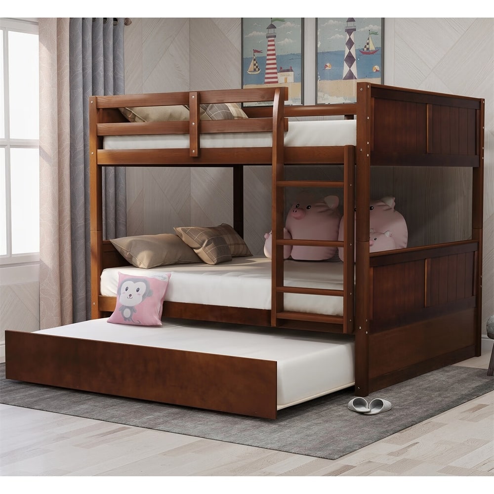 Harper&Bright Designs Vervain Full-over-Full Bunk Bed with Trundle