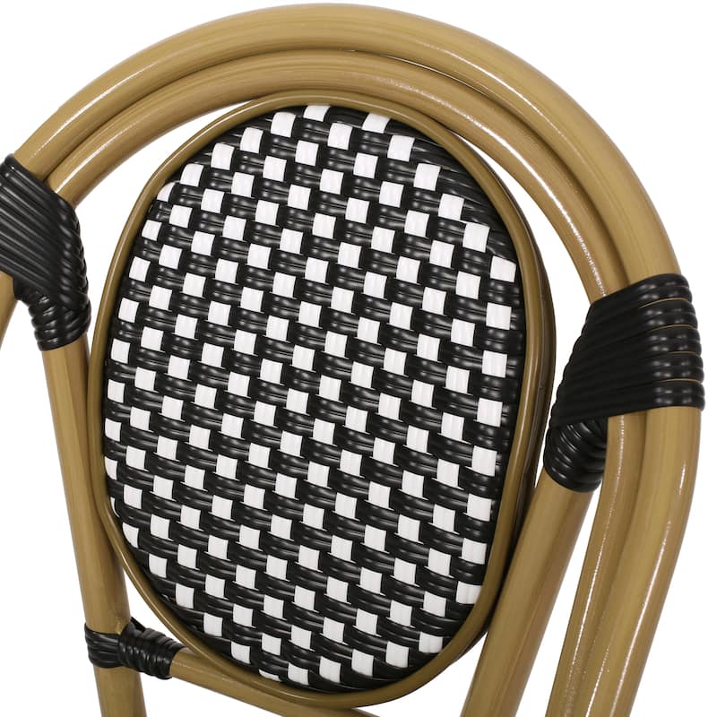 Remi Outdoor French Cafe Style Chairs (Set of 2) by Christopher Knight Home