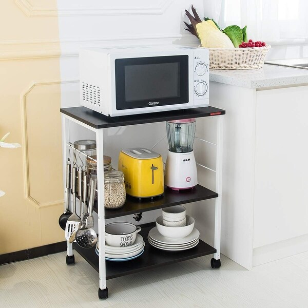 Baker's Rack 3-Tier Kitchen Utility Microwave Oven Stand Storage 