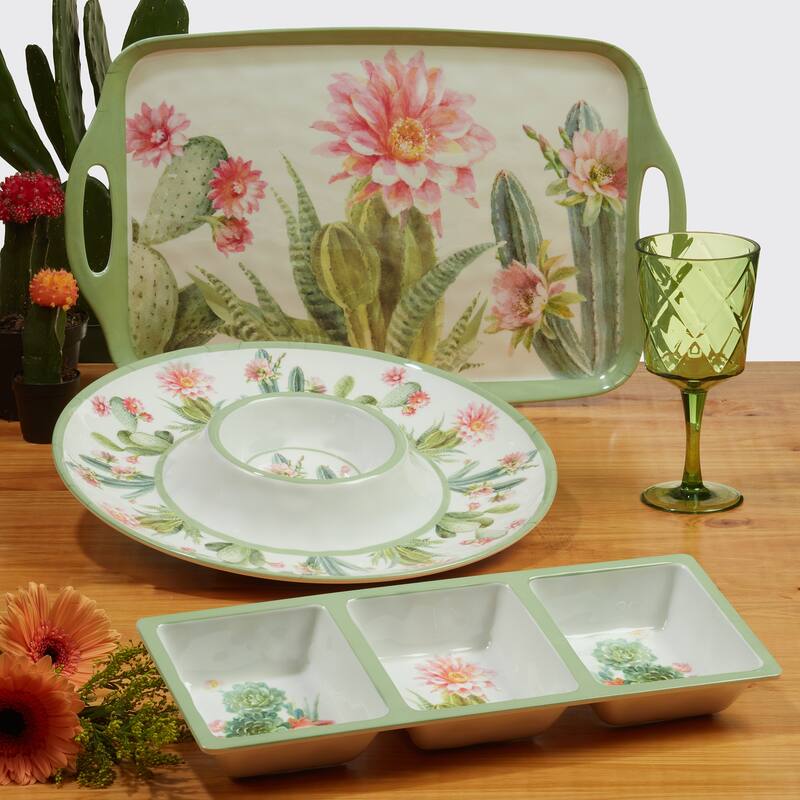 Certified International Desert Beauty 12-Piece Melamine Dinnerware Set, Service for 4
