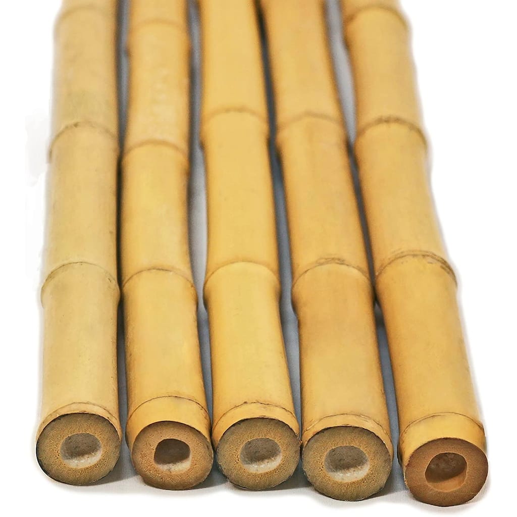 Natural Decorative Bamboo Poles 1" D x 90" H (25-Pack)