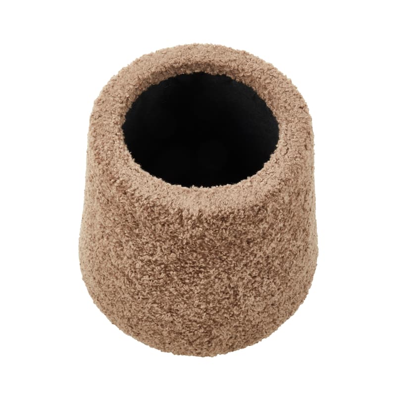 Mushroom Storage Ottoman – Sherpa Footrest with Hidden Storage, Decorative Accent Stool for Living Room or Bedroom