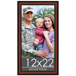 12x22 Traditional Walnut Complete Wood Picture Frame with UV Acrylic ...