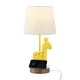 preview thumbnail 1 of 6, Ellie 17.5" Mid-Century Iron/Resin Giraffe LED Kids' Table Lamp with Phone Stand and USB Charging Port, Yellow by JONATHAN Y 17.5" - Yellow