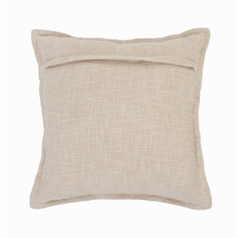 Hidalgo Set of 4 Farmhouse Beige Cotton Throw Pillow Covers, 20" x 20", 4 PCS (Covers Only) by Sevita