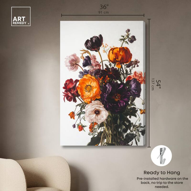 Regal Rose Riot I Canvas by Art Remedy, Gallery Wrapped