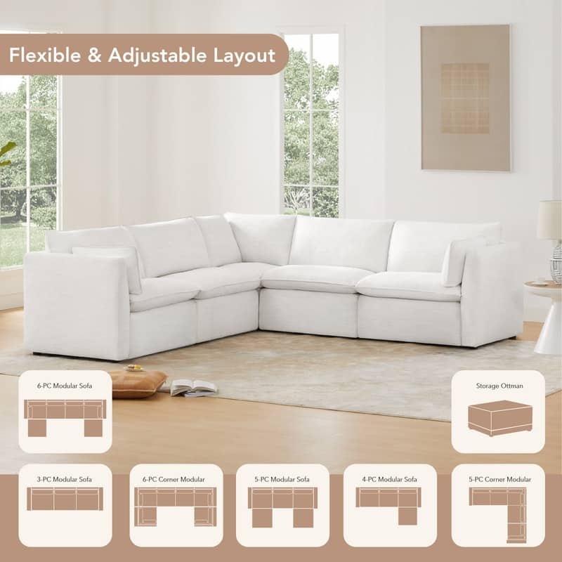 Cypress Sectional Couches Modular Sofa for Living Room