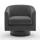 preview thumbnail 62 of 64, Corduroy Upholstered Swivel Barrel Chair (Set of 2)