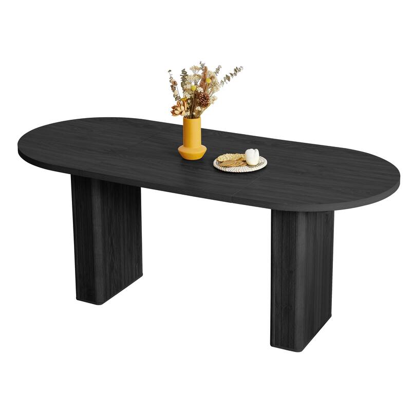 Oval Wood 70.86 in. Dining Table Seats 4-6
