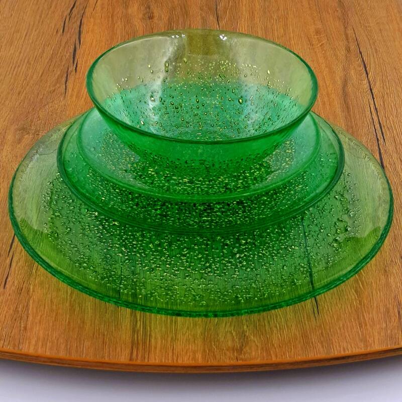 ISLA 16PC Dinnerware Set - 11" - Emerald/Gold