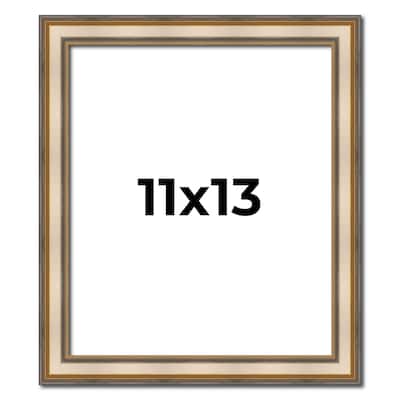 11x13 Frame Gold Solid Wood Shadow Box Width 1.5 Inches | Interior Frame Depth 2 3/8 Inches