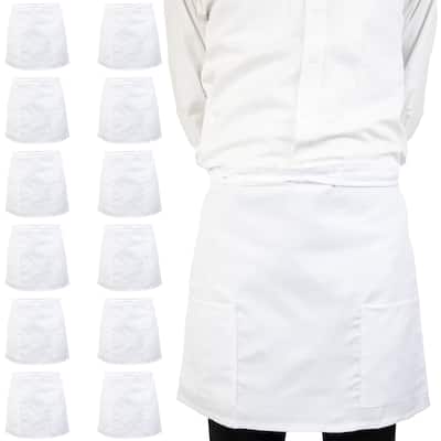 Arkwright Home Half Bistro Aprons - 12 Pack - 18x30