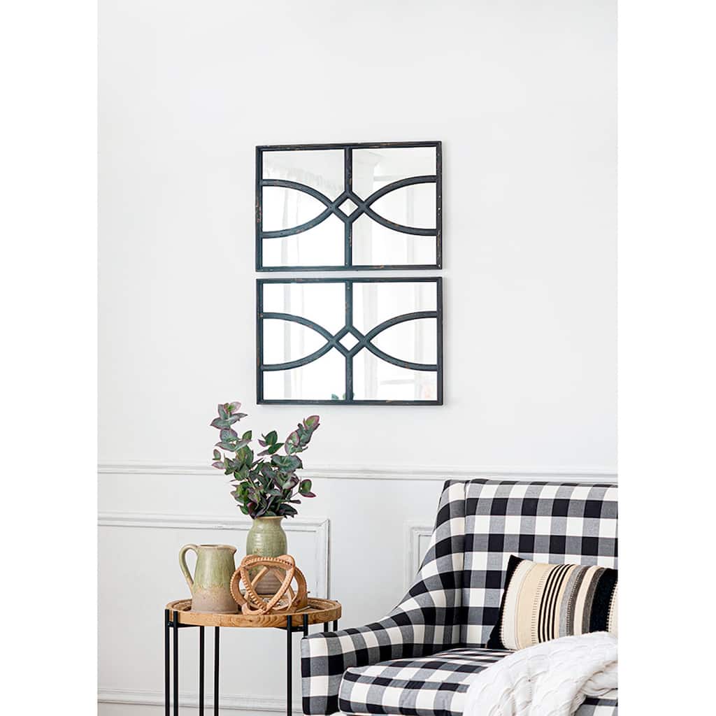 16" x 23" Rectangular Wooden Wall Mirror