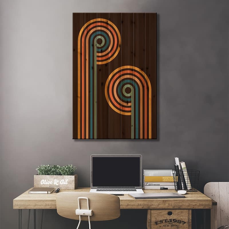 Retro II Print On Wood by Gary Williams - Multi-Color