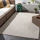 preview thumbnail 10 of 61, Livabliss Sharrah Indoor/ Outdoor Solid Braided Area Rug 10' x 13' - Cream/Grey
