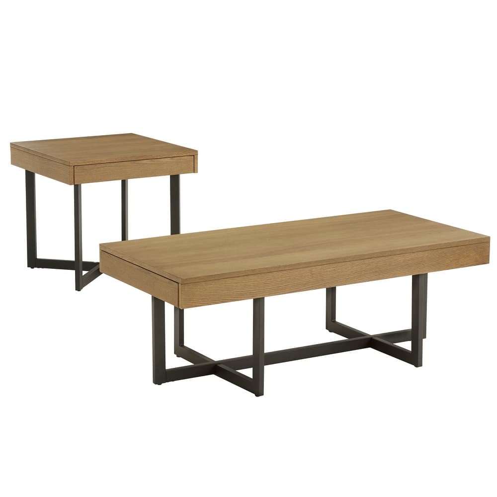 Eldersley Wood Finish Table with Drawer(s) by iNSPIRE Q Modern