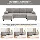 preview thumbnail 16 of 23, 103.5" Modern Chenille U-shaped Sectional Sofa with Dual Chaise Lounges and Armrest Pillows