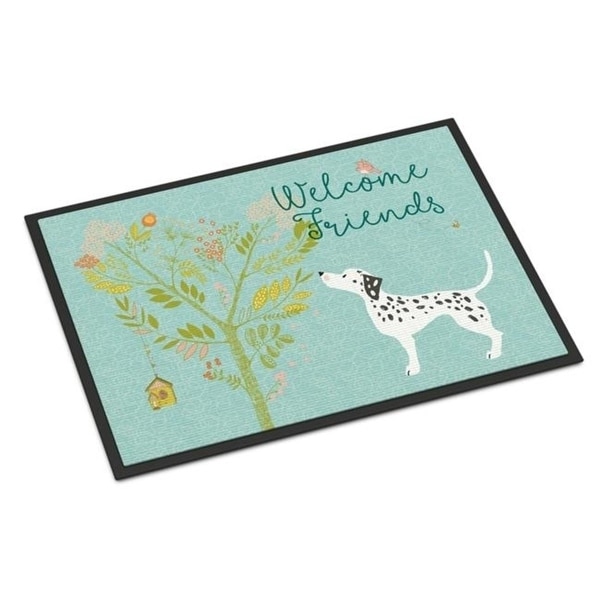 Carolines Treasures BB7585MAT Welcome Friends Dalmatian Indoor or Outdoor Mat 18 x 27 in.