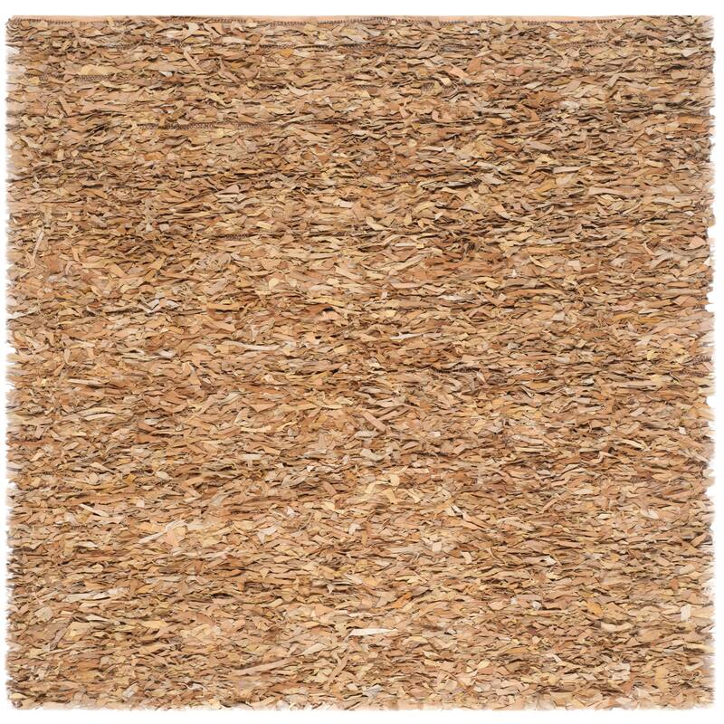 SAFAVIEH Handmade Leather Shag Carlijn Modern Decorative Rug