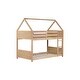 preview thumbnail 13 of 15, Wooden House-shaped Bunk Bed with Headboards,Guardrails,Ladder,Twin Over Twin for Bedroom