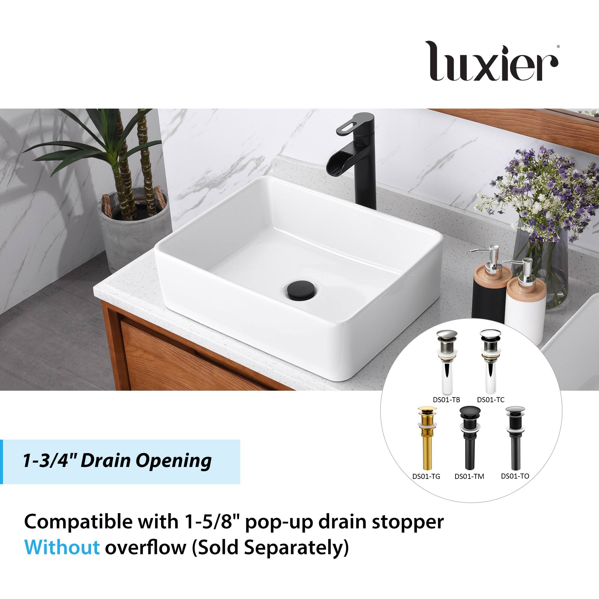 Luxier CS013 Rectangular Bathroom Ceramic Vessel Sink Art Basin On Sale Bed Bath & Beyond