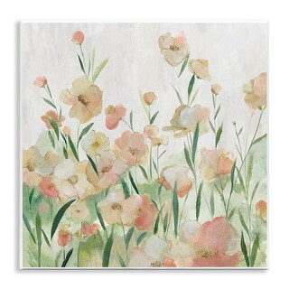 Stupell Charming & Soft Flower Meadow Wall Plaque Art Design By Hannah ...