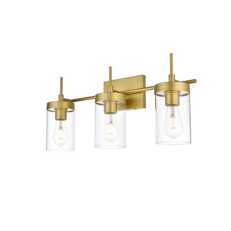 Bento 1 Light Black and Clear Bath Sconce