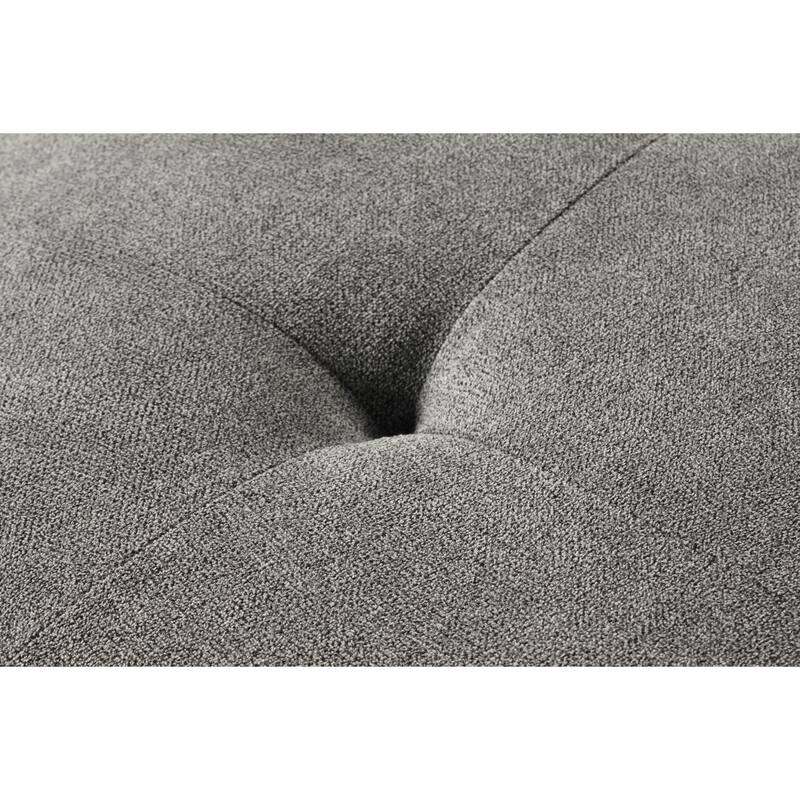Callaway 34.5" Grey Chenille Chair with Throw Pillow