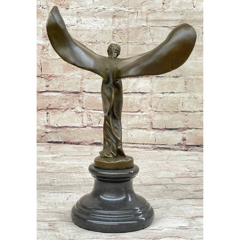 Spirit Of Ecstasy Rolls Royce Hood Emblem Bronze Metal Statue Sculpture Figure