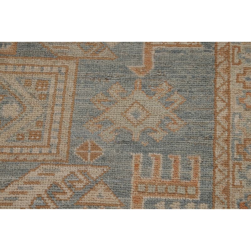 Hand Knotted Oriental 100% Wool Carpet Transitional Tribal Oranges & Rust Oushak Area Rug - 8' 3'' X 5' 9''