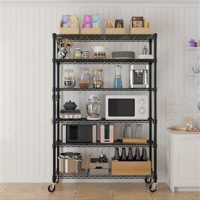 6-Tier Disassembly and Free Assembly NSF-Certified Steel Wire Shelving