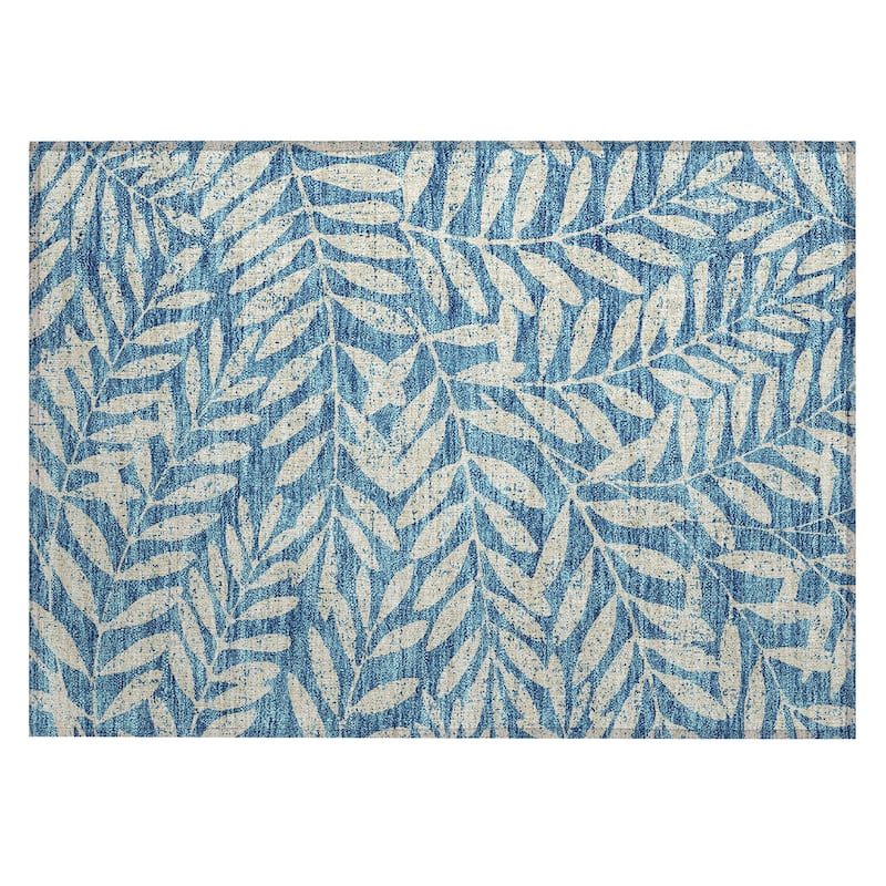 Machine Washable Indoor/ Outdoor Chantille Palm Rug