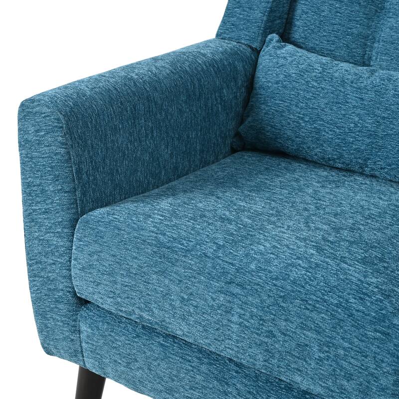 Chenille Fabric Accent Chair with Arm