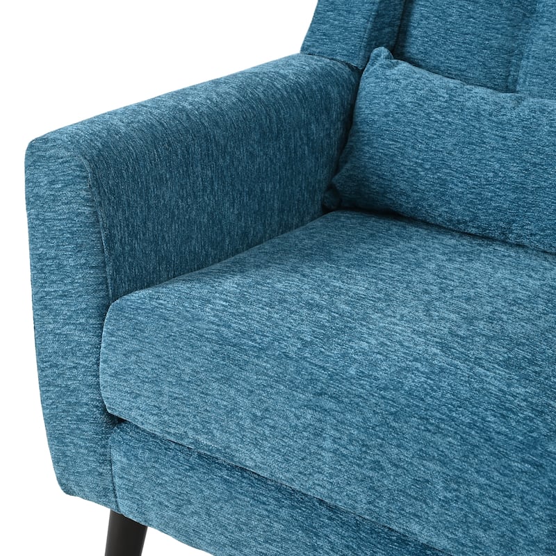 Modern Accent Chair,Chenille Arm Chairs for Living Room,Comfy Soft Padded Lounge Chair in Small Space, Bedroom